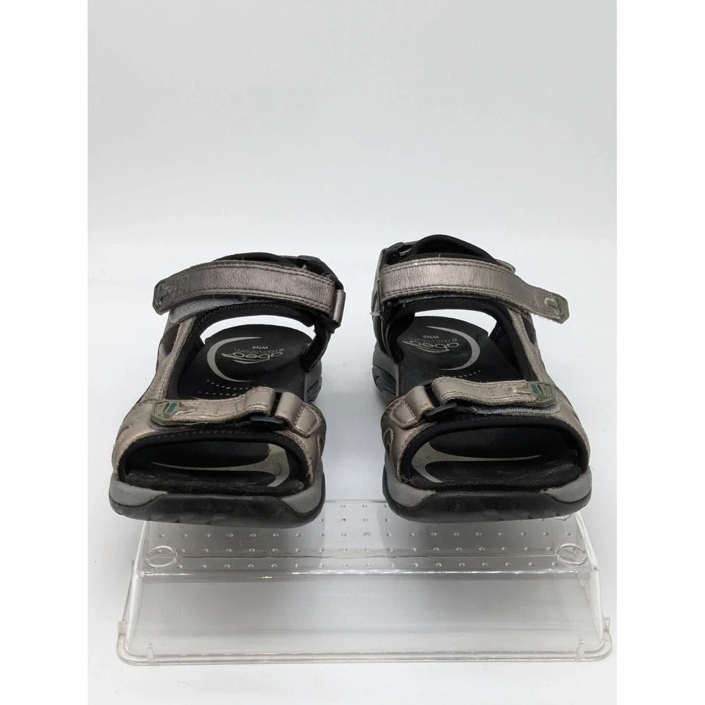 ABEO BioSystem Huntington Sandals Pewter Leather Comfort Women's 8N Narrow